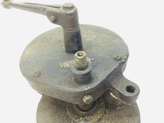 Antique Hand Crank Grinding Wheel,  Crescent Tool,  Clamp On Sharpening Grinding 3