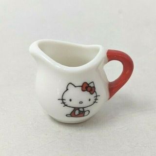 Vtg Hello Kitty Sanrio Little Kitty White Ceramic Dollhouse Miniature Pitcher