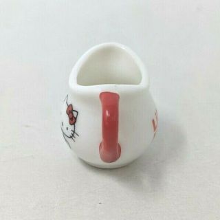 VTG Hello Kitty Sanrio Little Kitty White Ceramic Dollhouse Miniature Pitcher 2