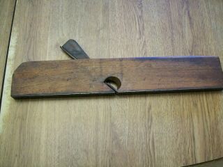 Antique Square Groove Cutter Wood Plane - - Wooden W/steel Shoe Base