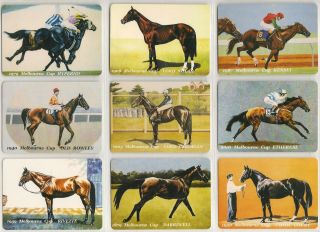 9 Single Swap Playing Cards Racehorses Melbourne Cup Winners Horse Horses Art