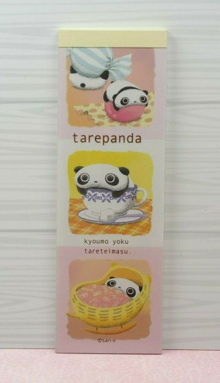 San - X Tare Panda Long Memo Pad Japan Stationery 2000