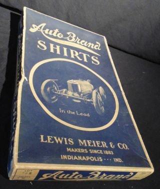 Auto Brand Shirts Antique Box 100 Years Old Lewis Meier & Co.  Hot Rod Fashion