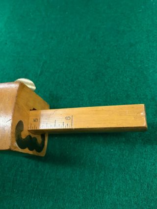 Vintage Beechwood & Brass Marking Gauge 3