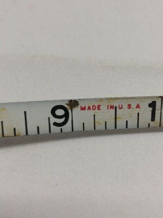 vintage Lufkin HW226 100 ft.  Banner White Clad tape measure 3