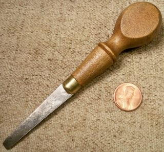 Vintage Small Wood Handle Turnscrew Or Screwdriver Good Shape Collectible Read