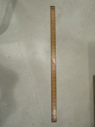 Vintage Lufkin No.  7132 Wood With Brass Ends 36 " Yard Stick Ruler Made In Usa