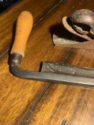 Vintage Wood Tools Draw Knife And Plane 3