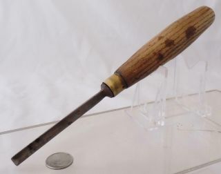 Antique Herring Bros.  Wood Carving Gouge Chisel 4 Sweep 1/4 " Cut 7.  75 " Long