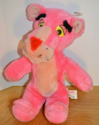 Vintage Pink Panther Plush Toy 1980 11 " Tall Mighty Star 1980 