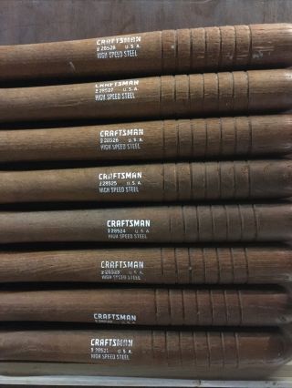 Set Of 8 Craftsman High Speed wood turning tools 9 28521 To 9 28528 USA 2