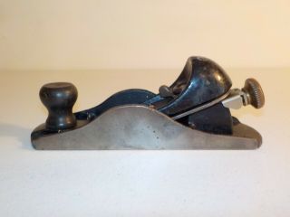 Vintage Stanley Wood Block Plane Smooth Bottom G12 - 220 Made In England