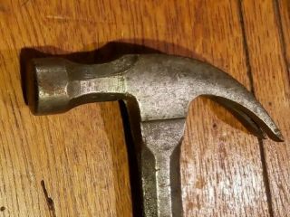 Vintage Craftsman 16 oz.  Curved Claw Hammer with Ringed Leather Grip EUC 3