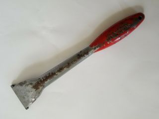 Red Devil Carboloy Cemented Carbide Scraper Metal Handle 2 " Blade Vintage