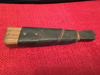 Antique Glazing Iron Polishing Leather Cobblers Tool Stamped E.  S.  Teel