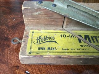 Antique 10 inch wood Mitre Block,  made in England,  Hobbies 3