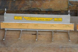 Vintage Fleet Tools Combination Wrench Peg Board Display Holder Set U.  S.  A. 3
