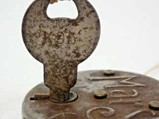 Vintage Mars Padlock with Key Does Not Open 3