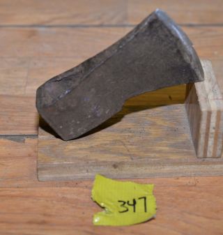 Collectible early axe head trade embossed vintage blacksmith trapping tool 347 2
