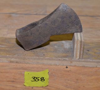 Collectible early axe head trade embossed vintage blacksmith trapping tool 358 2