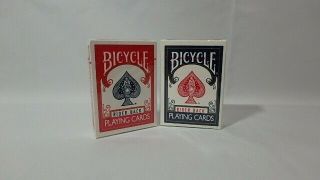 2 Decks Bicycle Rider Back 808 Standard Poker Playing Cards Red & Blue