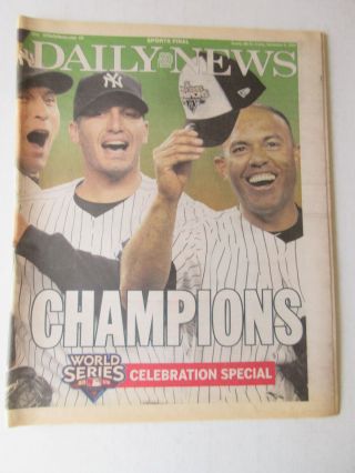 2009 York Daily News Newspaper Yankees Win World Series Celebration Section