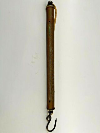 Collectable Antique Vintage Metal Spring Tube Scale by Customs - 20 lb / 9kgs 2