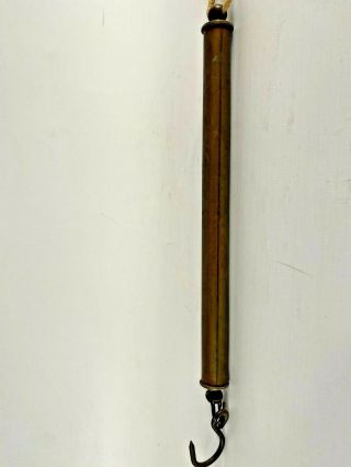 Collectable Antique Vintage Metal Spring Tube Scale by Customs - 20 lb / 9kgs 3