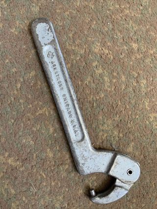 VINTAGE ARMSTRONG (BROS TOOL CO) ADJUSTABLE SPANNER WRENCH NO 472 (1 1/4 