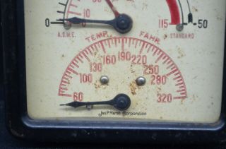 Vintage Jas P Marsh Corp.  Altitude & Temperature Gauge - 60 to 320 & 0 to - 50 3