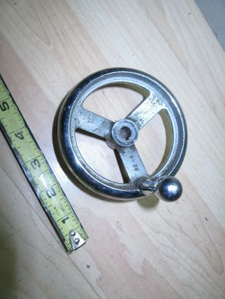 Vintage Atlas Craftsman Machinist Metal Lathe 4  Diameter Hand Wheel 9 - 23