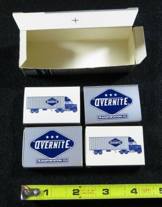 Overnite Transportation Four Boxes Of Matches Coast To Coast Diamond Box - 4