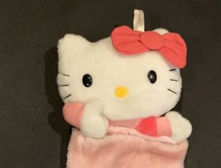 Hello Kitty Sanrio Pink & White Plush Embroidered Christmas Stocking 21” X 8” 3