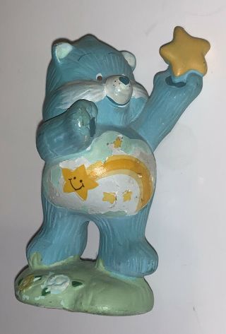 Vintage Care Bears 3 " Wish Bear American Greetings Collectible Ceramic Figurine