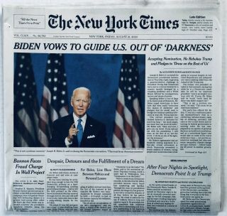 Aug 21,  2020 York Times Joe Biden Accepts Democratic Presidential Nomination