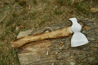 Vintage O.  V.  B.  Our Very Best Hsb & Co Claw Hatchet,  Curved Hickory Handle