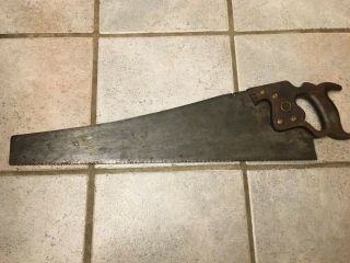 Vintage Disston & Sons D8 Swayback 26 " Hand Saw Crosscut 7 Collectible Tool Usa