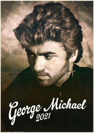 2021 Wall Calendar [12 Page A4] George Michael Vintage Music Poster Photo M1270