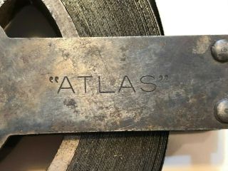 vintage Lufkin USA Atlas 50 ' tank gauging tape measure w/20 oz.  brass plumb bob 3