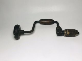 Antique Stanley Ratchet Brace Hand Drill No.  065 - 8in