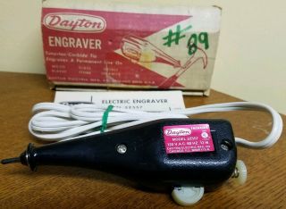 Vintage Dayton Engraver Model 2z557 Tungsten Carbide Tip Box