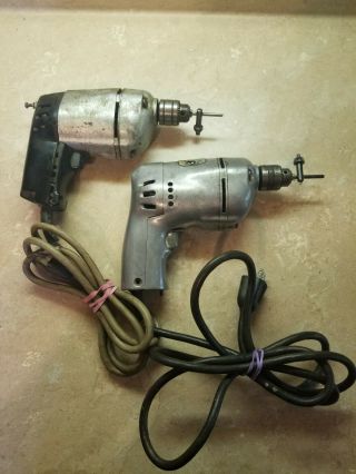 Vintage Black & Decker Utility 1/4 " Deluxe Drill & Extra Drill Bad Cords