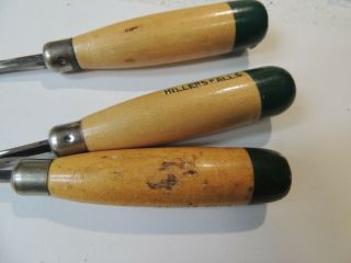 Vintage MILLERS FALLS Wood Carving Tool Set of (5) Gouges Chisels 3