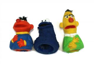 Vintage Sesame Street Finger Puppets - Bert Ernie Cookie Monster
