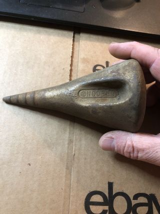 Vintage Oregon Wood Grenade Splitting Maul Wedge 3lb 12oz 3