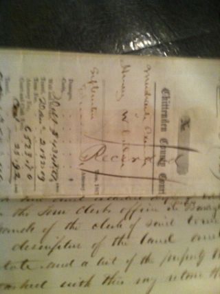 Antique Document Handwritten Deed 1864 Bally Chittenden County Vermont Box107