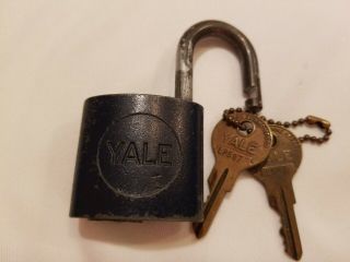Yale Padlock W/ 2 Keys,  Rare Blue Color,  Made For Insignia,  Usa