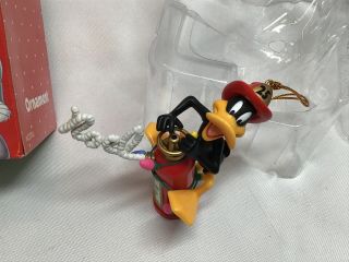 Matrix Looney Tunes Daffy Duck On Fire Extinguisher Christmas Ornament 1998