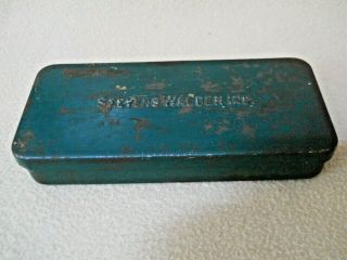 Vintage Stevens Walden Inc Metal 1/4 " Drive Socket Metal Box
