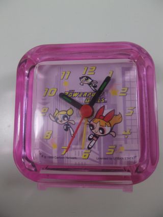 Rare Vintage Retro Powerpuff Girls travel alarm Clock Premium 2